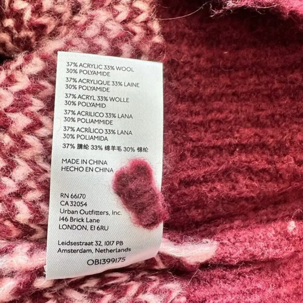 Anthropologie Maeve Sigfried Sweater XSP Pink‎ Wool Marsala Crewneck - Picture 5 of 8